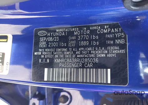 2024 Hyundai Venue Limited из США, поврежденный, VIN KMHRC8A38RU285036